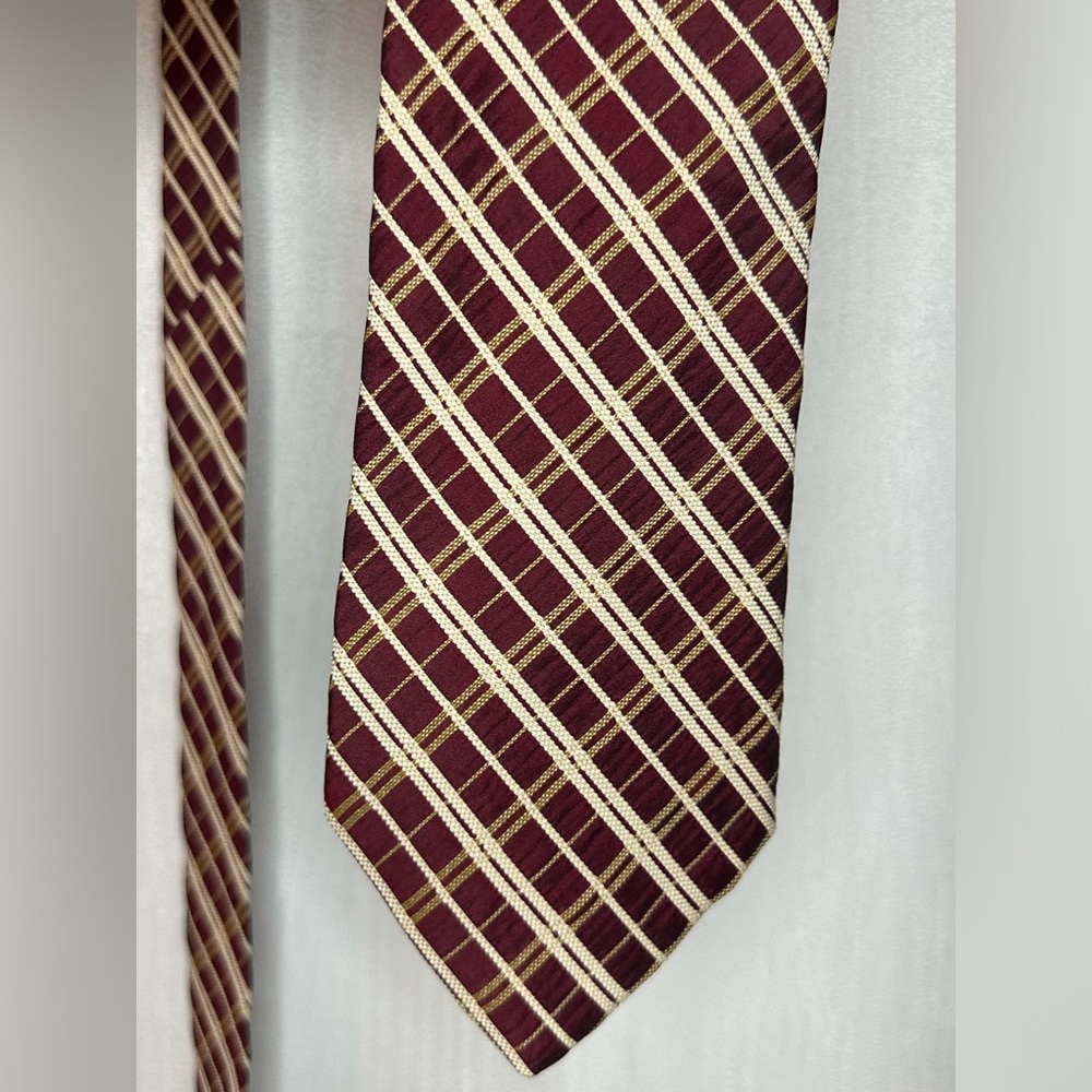 Boss Hugo Boss Tie - 100% silk - Preloved - Red/white - Picture 2 of 5